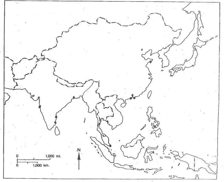 Print Map Quiz: asia map (Sociology - HS2 - asia)