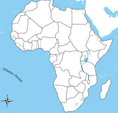 Print Map Quiz: Africa map quiz (Sociology - HS1 - africa)