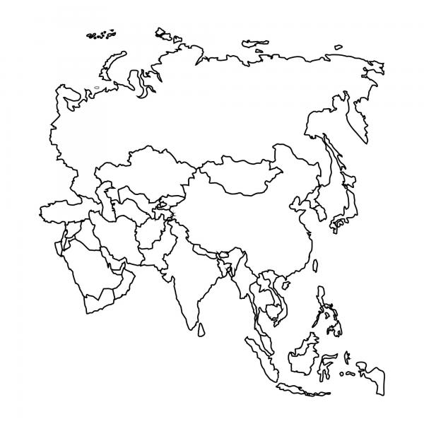 Print Map Quiz: Mapa político Asia (D) (geografía - 4 eso - 1 bachiller)