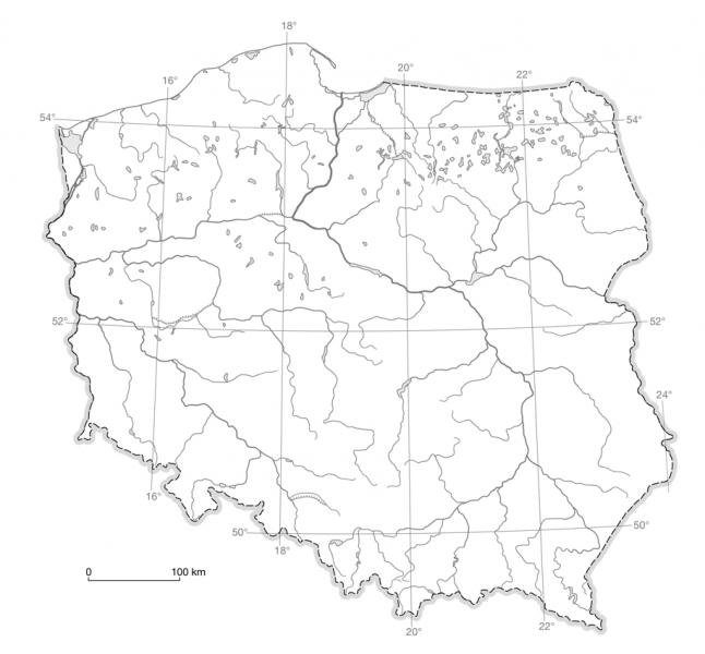 Print Map Quiz: mapa polski 1 (Geography - krainy geograficzne polski ...