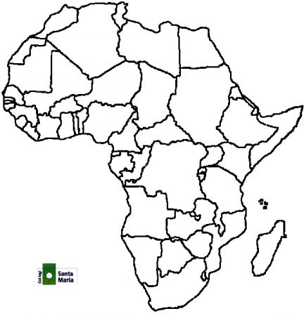 Print Map Quiz: mapa politico de africa (geografía)