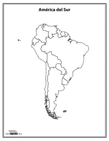 Print Map Quiz: mapa de america del sur (geografía)