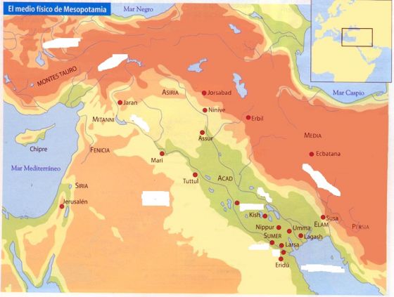 Mapa I de la localizaci?n geogr?fica de la ELAM