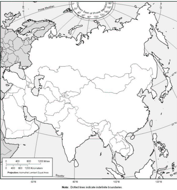 Print Map Quiz: Asia Map Quiz ()