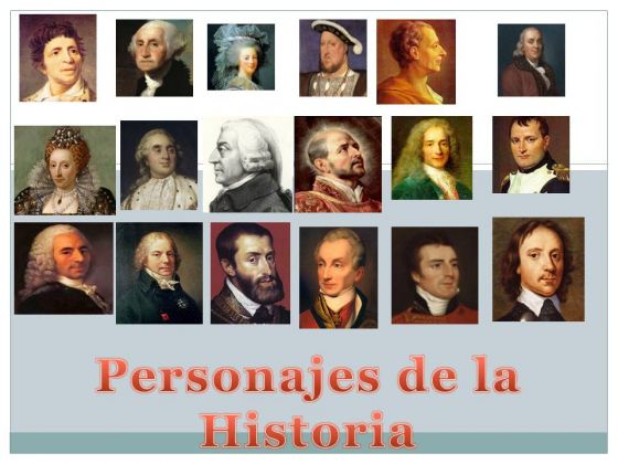 collage de personajes importantes de la historia