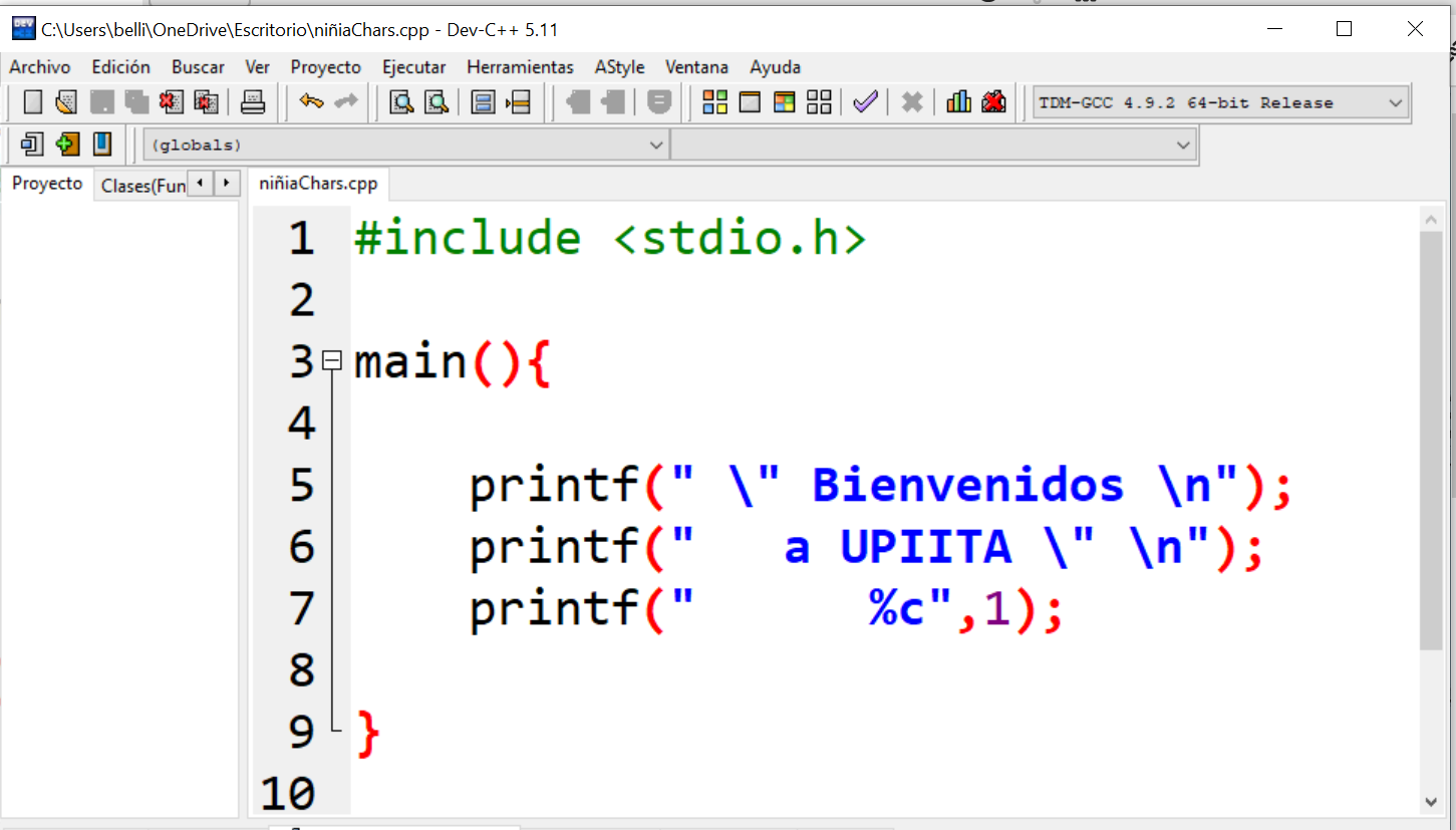 Mapa Interactivo: Primer programa en C