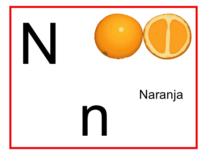 naranja letra n