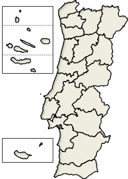 Map Quiz: Distritos de Portugal (geografía)