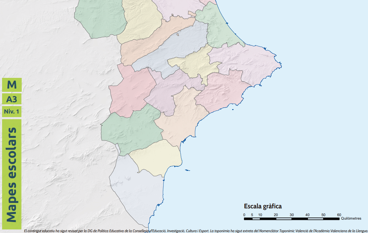 Mapa Interactivo: Mapa Comarcal CV Part 1 (geología - 3º e.s.o.)