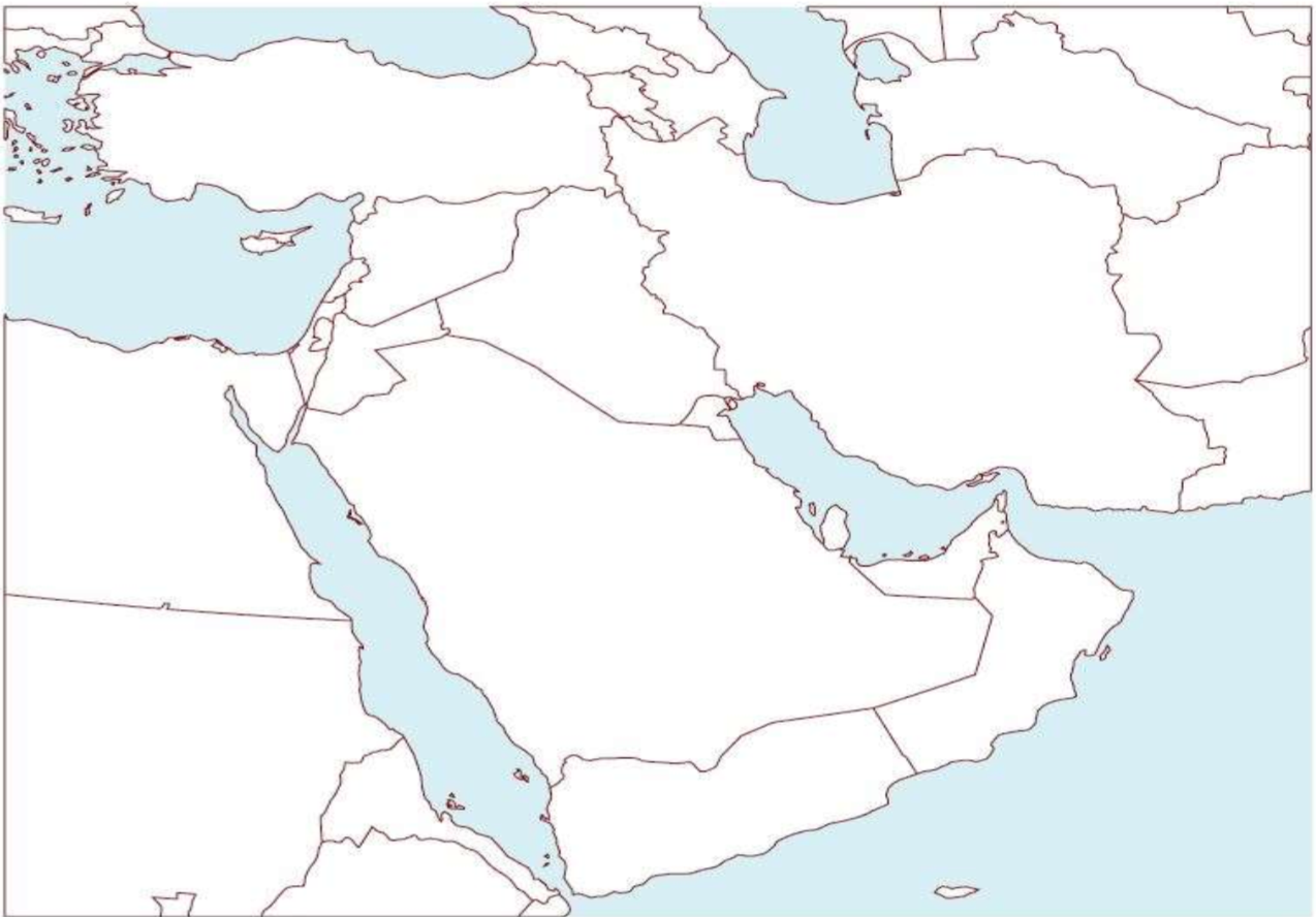 Map Quiz Middle East Map 