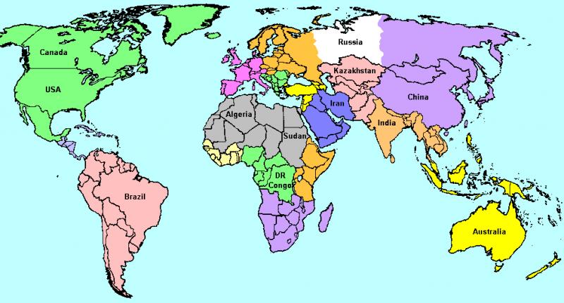 Print Map Quiz: mares (geografía - 1 eso)
