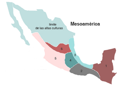 Resultado de imagen para regiones de mesoamerica