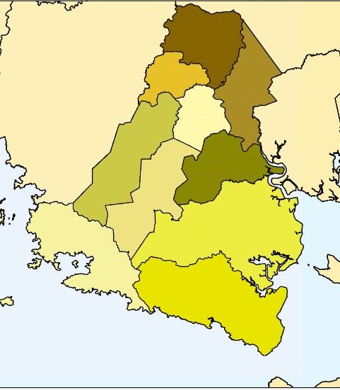 Print Map Quiz Distrito de Soná (geografía)