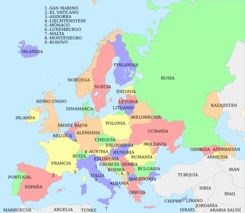 Mapa Interactivo: PAÍSES Y CAPITALES DE LA UNIÓN EUROPEA