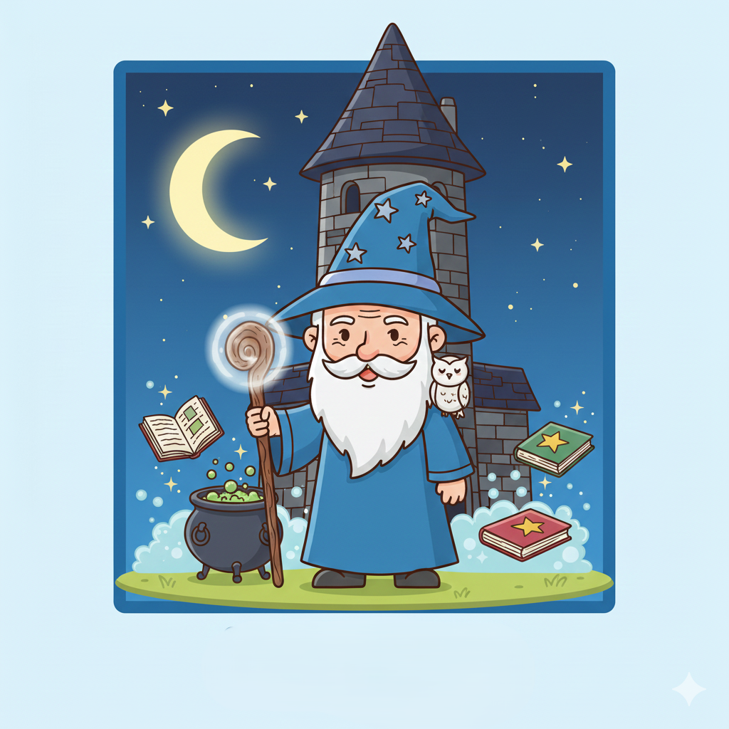 A man who practices magic; a character class focused on spells and arcane power.