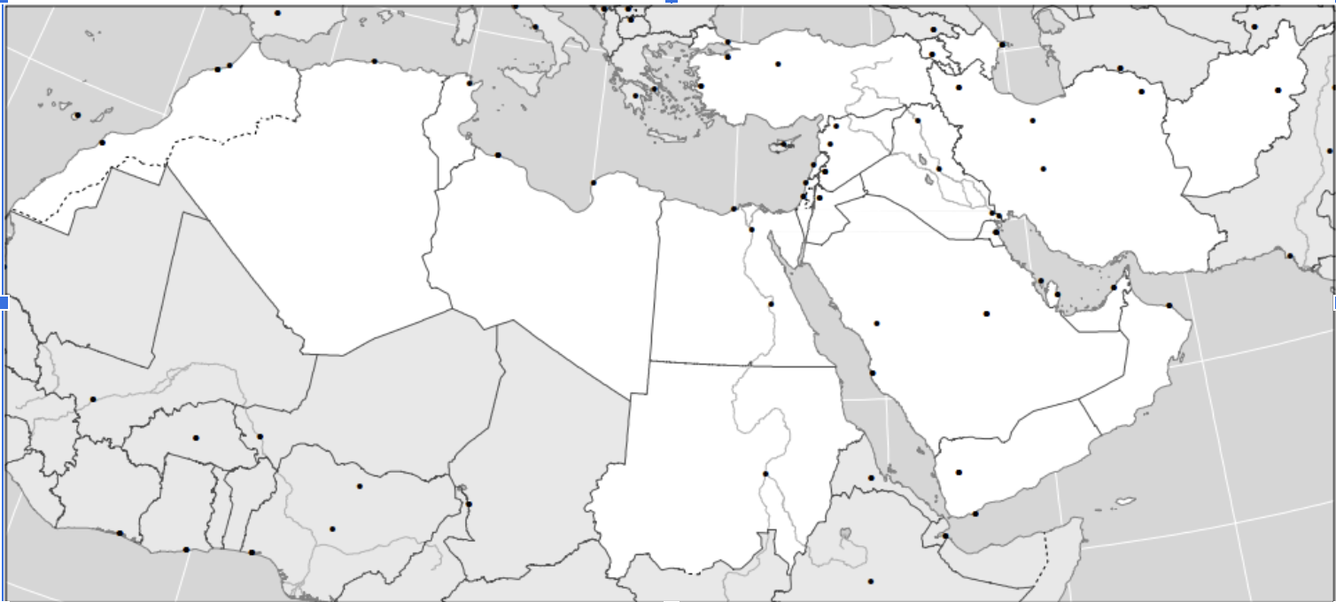 Map Quiz The Middle East And North Africa Cities 