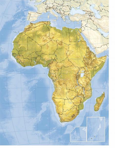 Print Map Quiz: Mapa Físico de África :v (geografía - geografia e