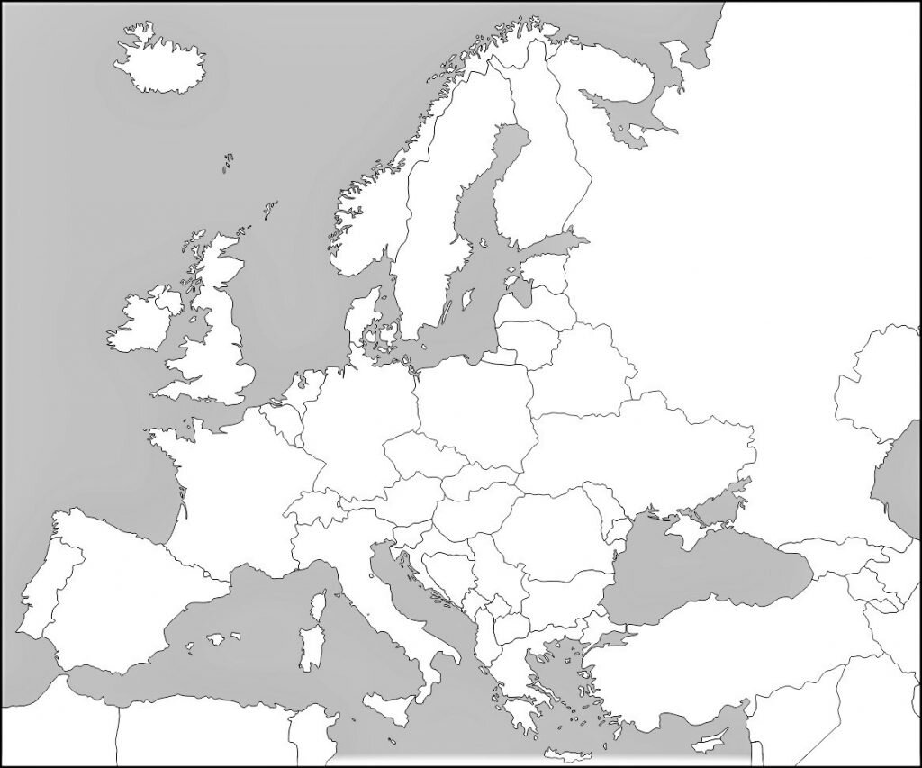 Map Quiz: Hidrografía de Europa (sociología - 6º primaria)
