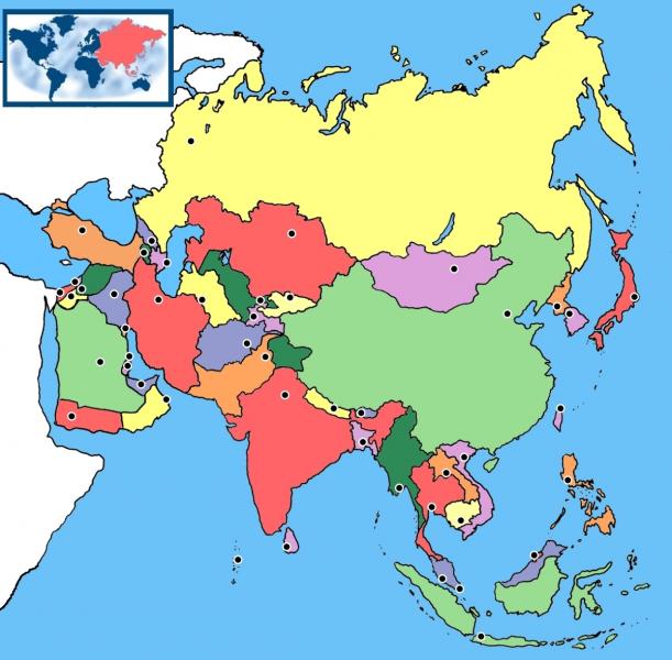 Imprimir Mapa Interactivo Mapa Asia Politico Geografia 2º E S O 2eso