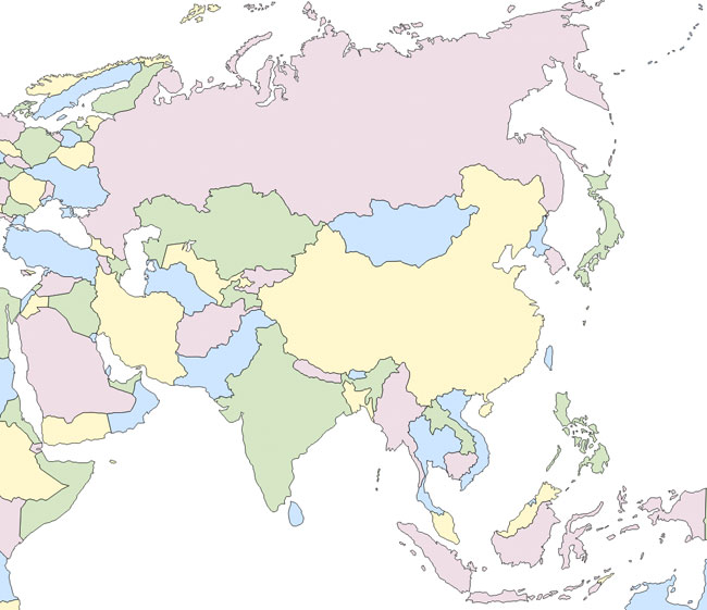 Print Map Quiz Mapa Asia Paises Y Capitales Geografia 3º E S O Mapa Interactivo