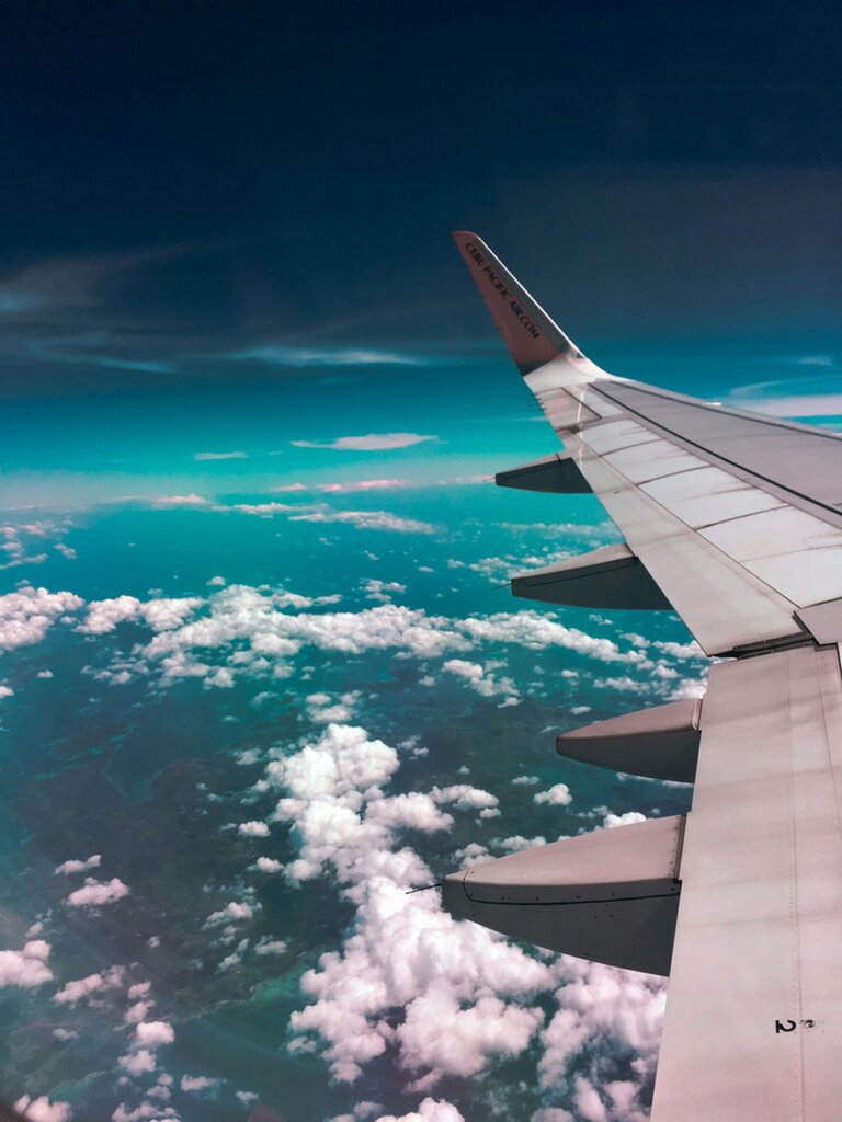 en un avión