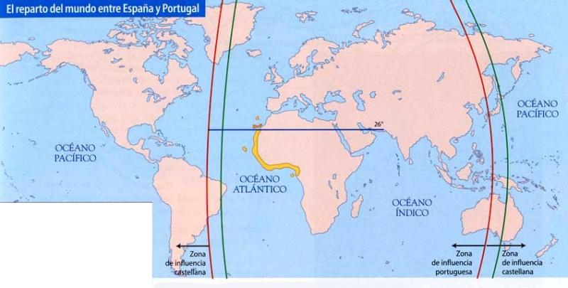 Nuevo Mapa-Mundi Planisferio Ilustrado con Más Notables Monumentos de  España y Portugal, Senalando las divisiones