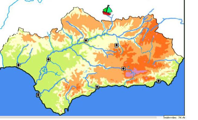 Mapa Interactivo: Mapa físico de Andalucía (geografía - 3º E.S.O. ...