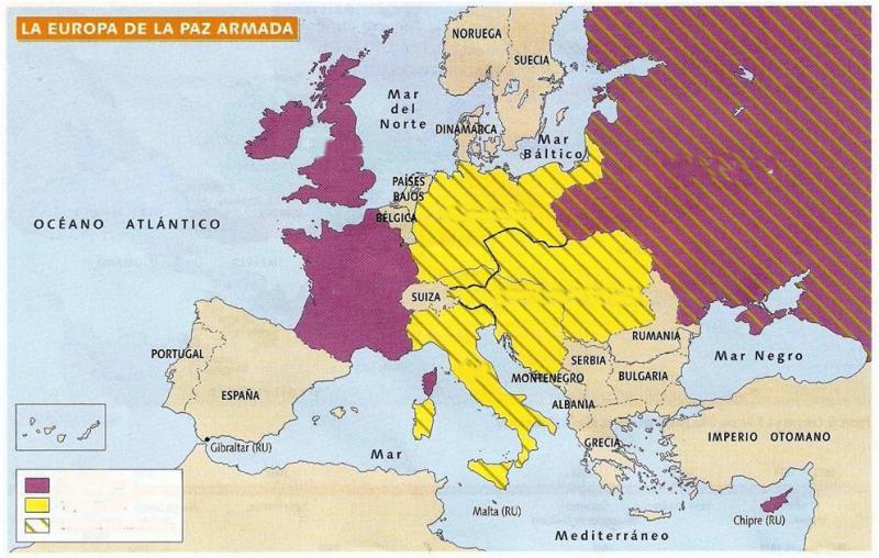 Print Map Quiz La Europa de la Paz Armada. geolog a