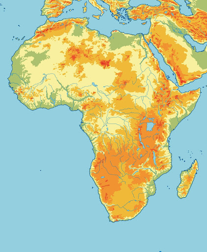 Print Map Quiz: Mapa Físico de África :v (geografía - geografia e