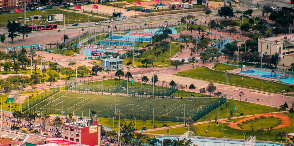 Un parque recreativo.