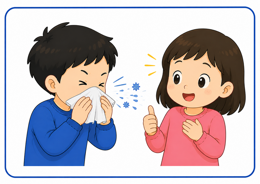 Menutup pakai tissue