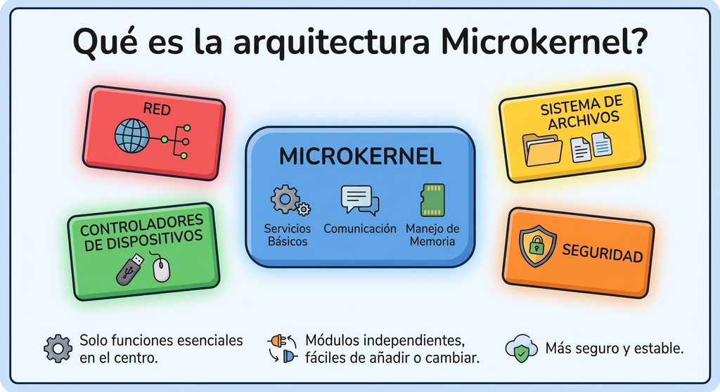 Qué es la arquitectura Microkernel


