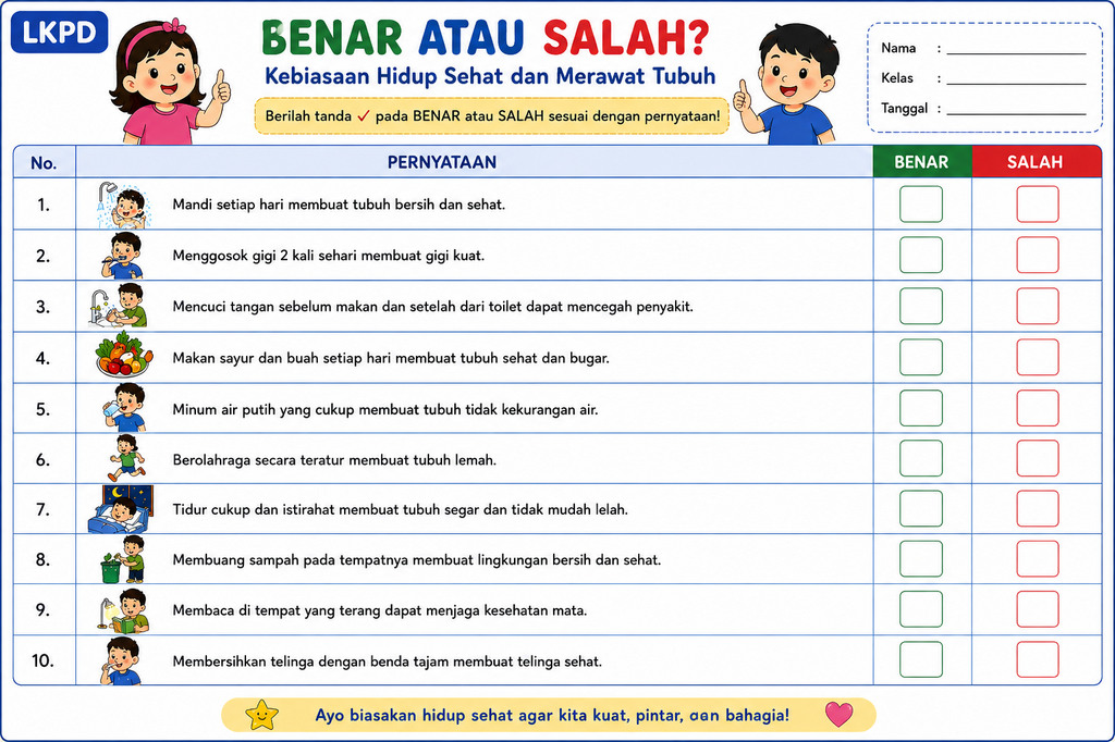 Mandi setiap hari membuat tubuh bersih dan sehat