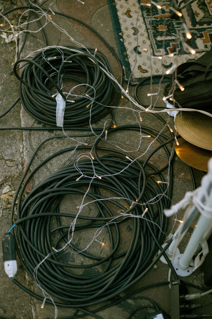 We tripped with those cables.