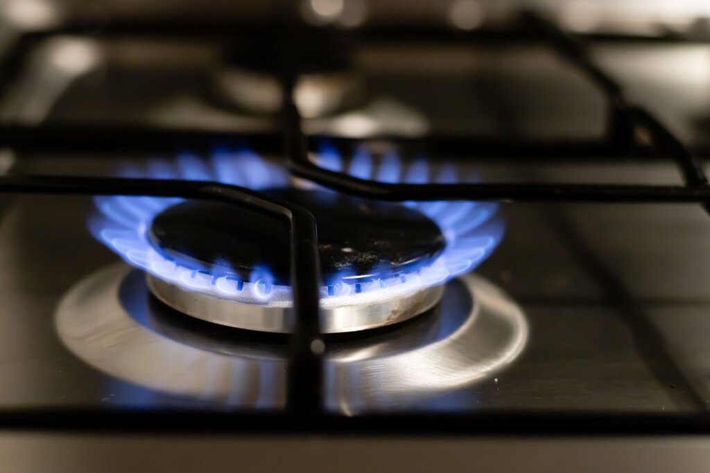 En una cocina de gas