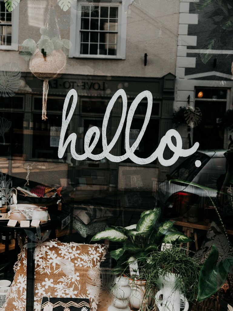 You practise saying hello in _______.