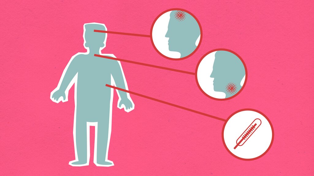 A change in your body or how you feel that can be a sign of an illness or health problem.