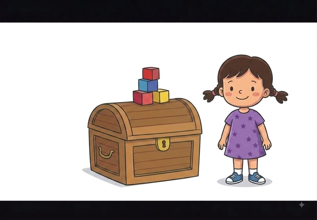 The boxes are ______ the chest.