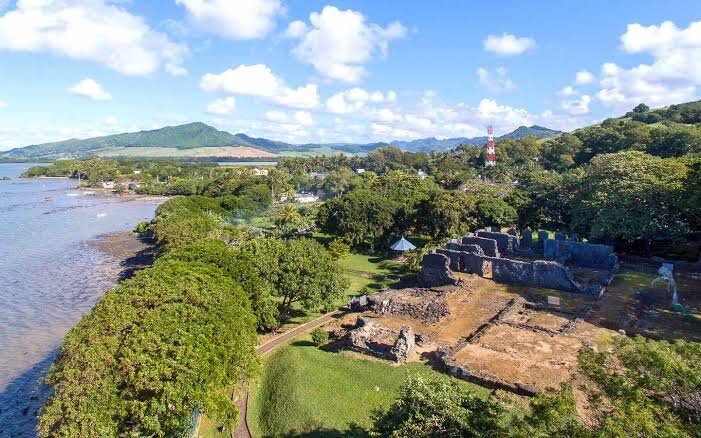 The fort built at Vieux Grand Port is called 
