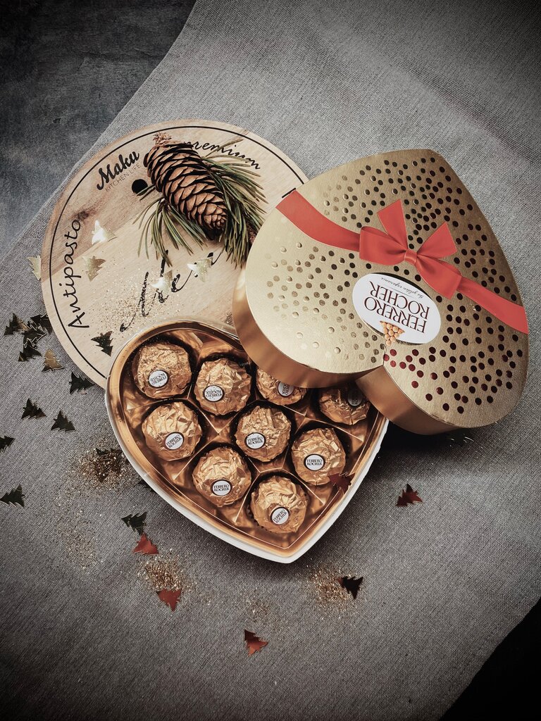Ferrero Rocher's gold foil wrapper and doily-lined tray were designed to evoke: