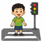 Hati-hati saat menyebrang jalan......