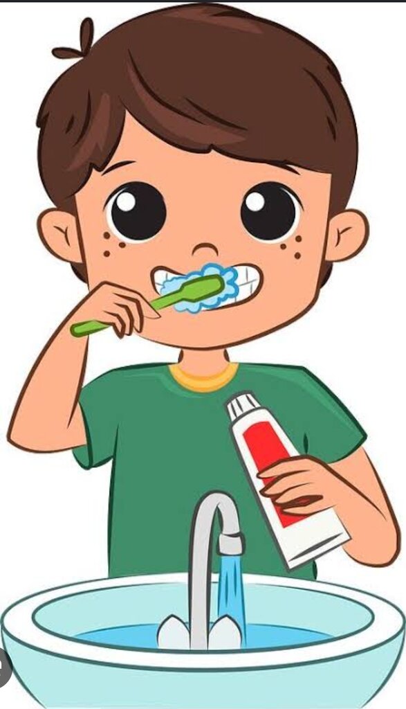 You ..... your teeth in the morning.