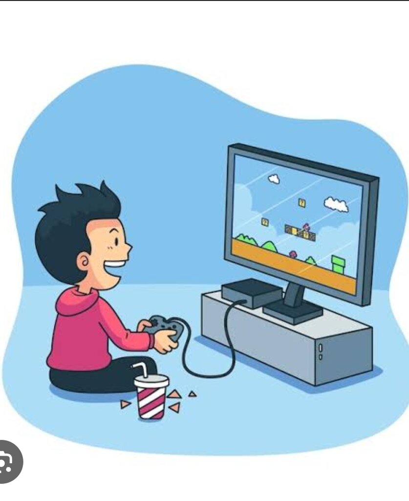 I .... video games in the evening.