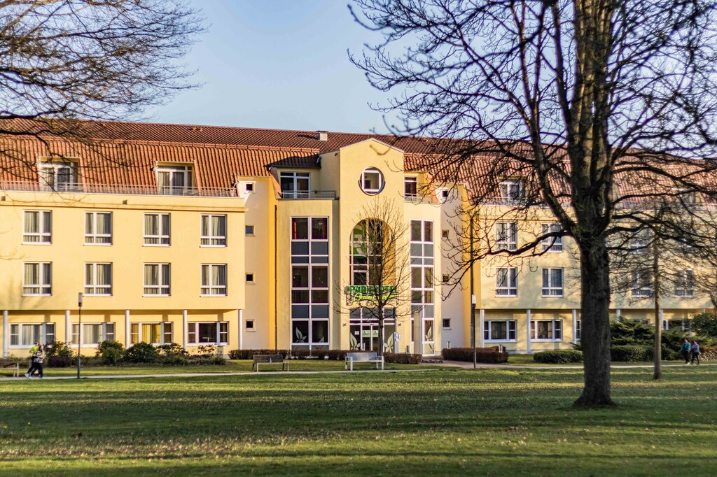 We stayed at ______ university accommodation near the campus.