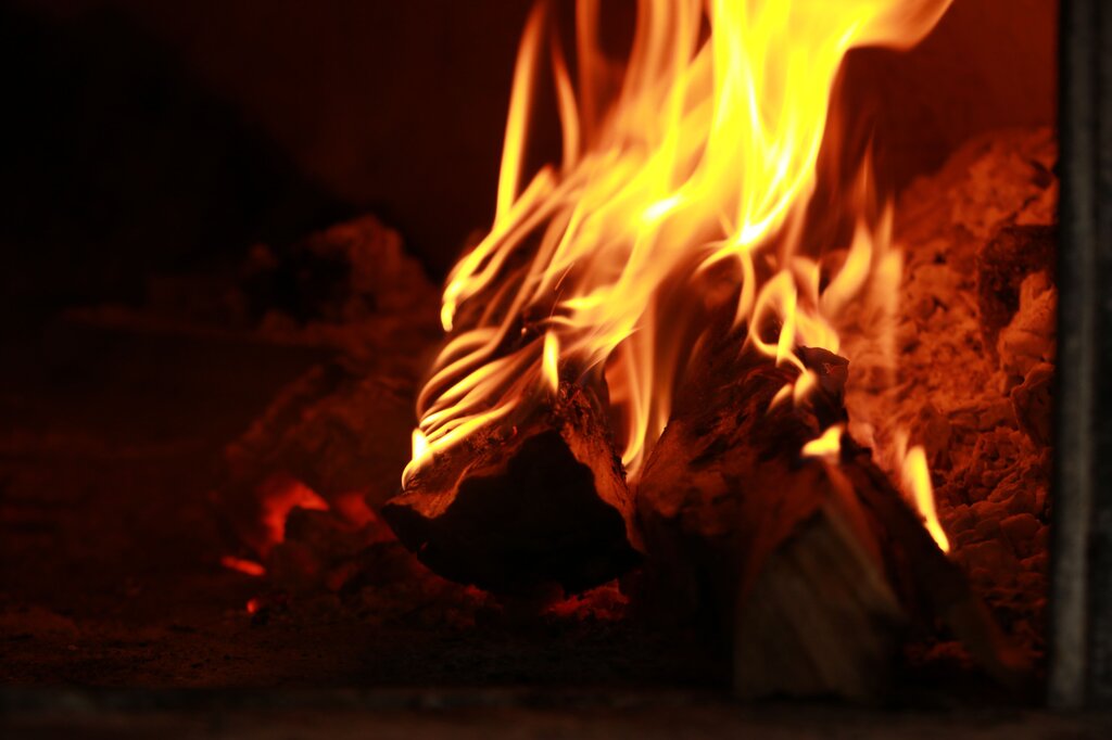 A fire 