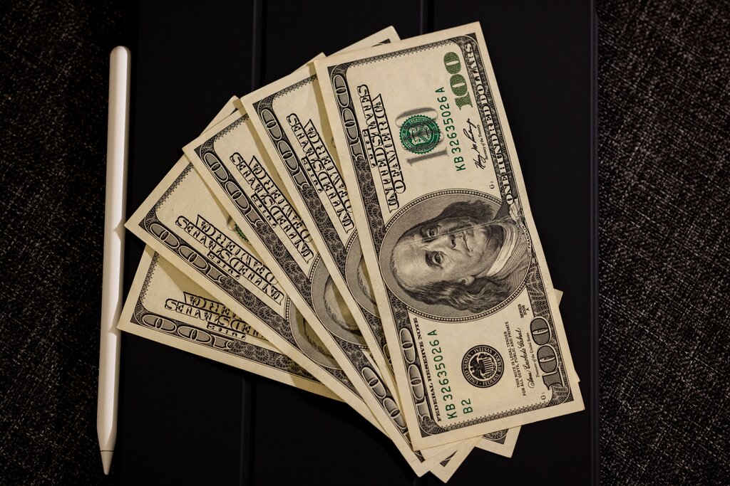 How much money is there on the table?