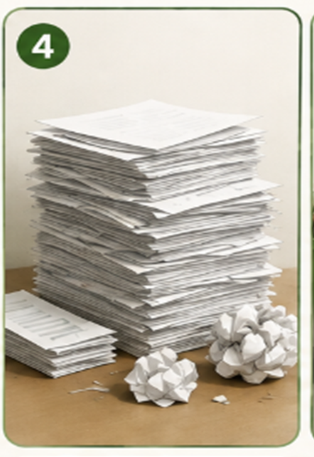 ¿Qué huella ecológica genera un paquete de 100 hojas de papel bond?