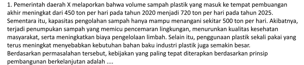 Jawab dengan benar