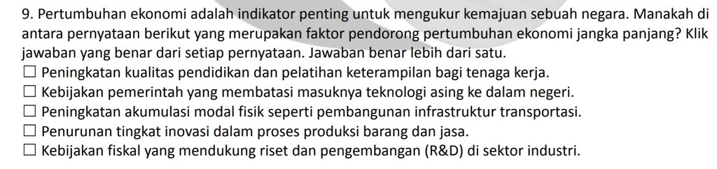 Jawab yang salah yaitu