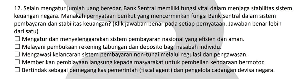 Jawab yang salah yaitu